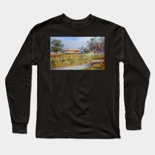 Old Shed on Banks of Lake Cowal, NSW Long Sleeve T-Shirt